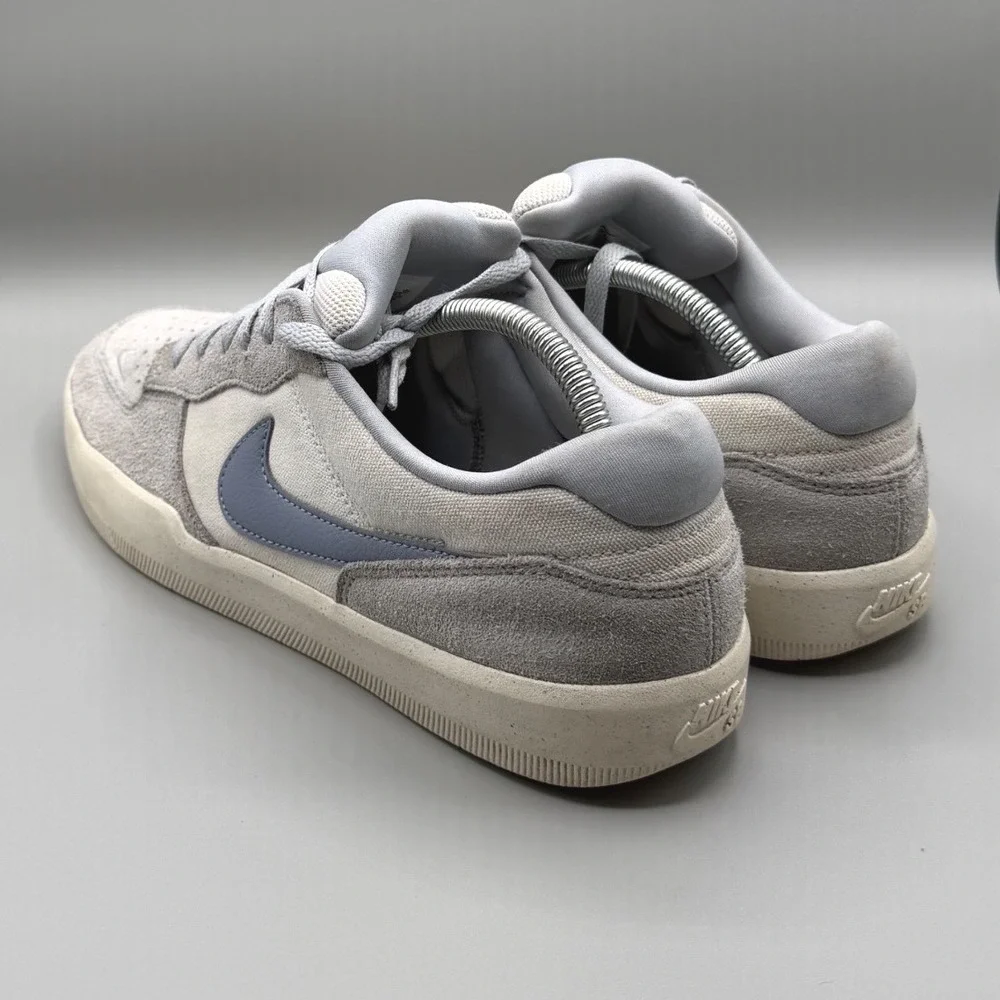 Nike SB Force 58 White/Ashen Slate-Sail Skate Suede Shoes IH0636-141 Mens 11